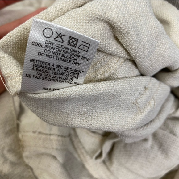 DIVINE HERITAGE XS Raglan Sleeve Utility Button-Down Jumpsuit Beige Linen Blend - Picture 16 of 16